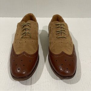Men’s Royal Shoes Brown Faux Leather Dressy Oxfords Size 7.5 US!